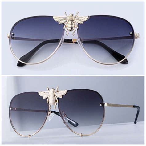 sunglasses with a bee on them|red gucci sunglasses with bee.